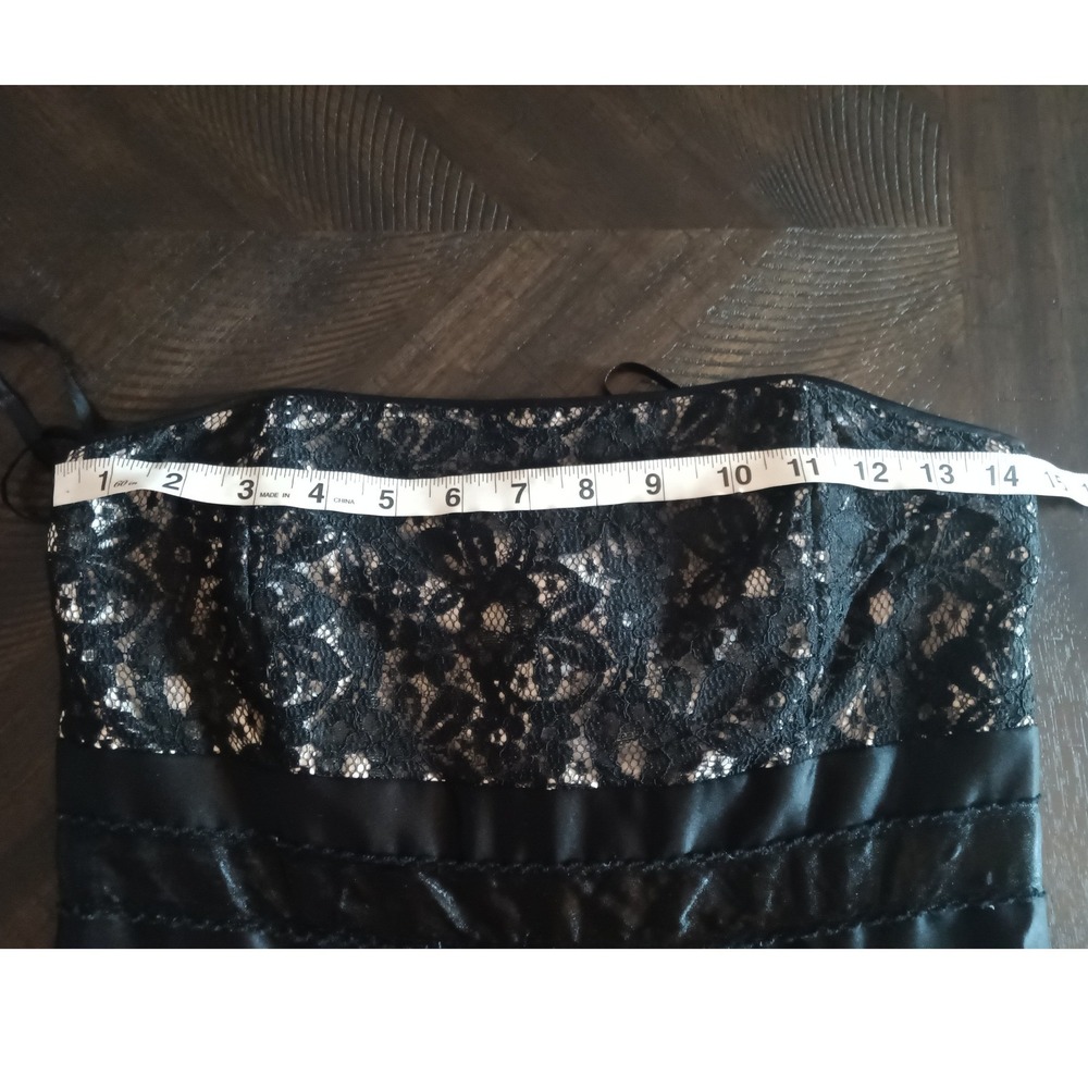 White House Black Market Black Lace Strapless Cocktail‎ Dress Size 8 - Picture 11 of 14